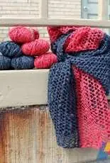 Holey Hemp Scarf by Karla Krueger-Free