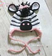 Repeat Crafter Me - Sarah Zimmerman- Crochet Zebra Hat Pattern- Free