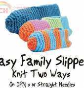 Easy Family Slippers Knit two ways by PolarKnit