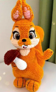 Evgenia knitted toys - Evgenia Gavrilova - Евгения Гаврилова - Squirrel - Russian
