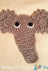 Hooking To Please by Gloria-  Gloria Sustaita- 6 inch Elephant Motif-Free