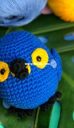 Atelie Pingouin - Karina Mie - Blue Bird - Arara Azul - Portuguese - Free