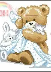 Vervaco 70.332 Teddy Birthsampler blue pcs