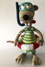 Diana Handmade - Diana Jorge Gonzalez - Swimming Outfit for Seppl, the Weasel - German