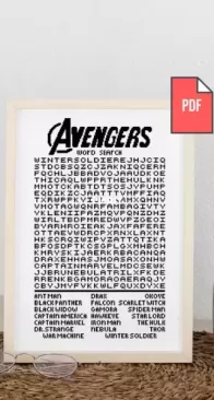 Dots and spots shop - PT656 - Avengers Movie Word Search