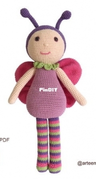 Arte e Manha Kids - Carla Meira - Butterfly Doll - Boneca Borboleta - Portuguese