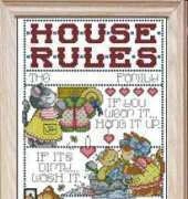 Design Works 9885 Kitten House Rules by Joan Elliott XSD