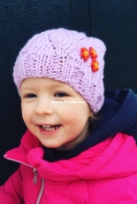 Merino hat for little princess