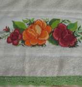 toallas con rosas