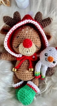 Bhindi crochet - Celeste Ronzano - Camilo Reno bebé - Baby Reindeer Camilo - Spanish