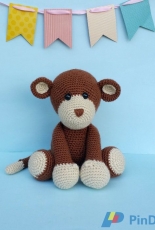 Pink Fox Stitches - Jasper the Monkey