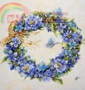 Lanarte Marjolein Bastin 34736 - Blue Floral Wreath