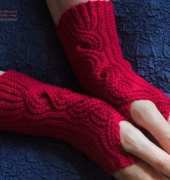 Himbeerwellen - Fingerless Gloves - Tanja Osswald