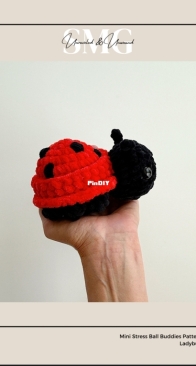 Unraveled and Unwound - Sharon Gonzalez - Mini Stredd Ball Buddies: Ladybug