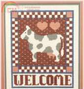 Designs by Gloria & Pat - Cow (Checked Border)