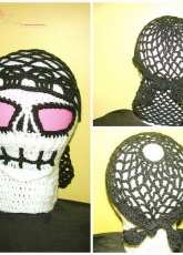 Spider Mambo Designs - Diamond Mesh Creepy Skull Doo Rag