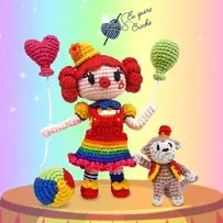 Eu quero croche - Adriana Gori - Rainbow Clown Girl