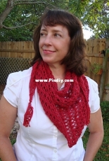Blogathon Lace Triangle Scarf by Jennifer Jones-Free
