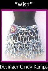 Cindy Kamps - Wisp set - Drawstring Skirt Poncho and Flower Choker Pin