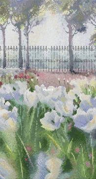 Daricheva Design - 0090 Tulips In The Garden of Maria Fedorovna by Anastasia Daricheva SAGA