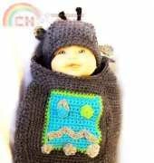 Sandys Cape Cod Originals - Sandy Powers - Baby Cocoon Set Robot Baby