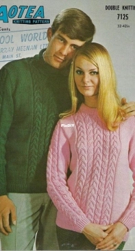 Mens & Womens Cable Aran Sweater Aotea 7125 by aotea