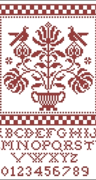 Modern Folk Embroidery - Five Flowering Lilies XSD+PCS