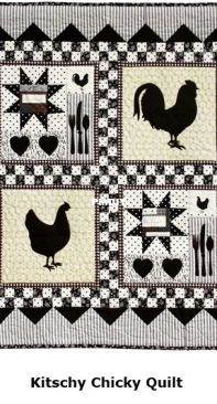 Kitschy Chicky Quilt by Marinda Stewart