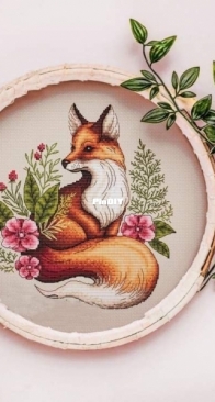 Flower Fox by Anastasia Arnautova XSD