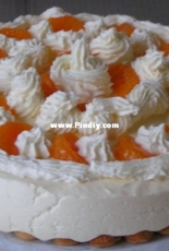 My cheesecake with madarins.