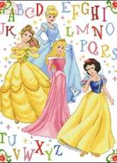 Vervaco 70.919 Disney Princesses ABC PCS