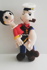 Amigurumi Popeye and Olive