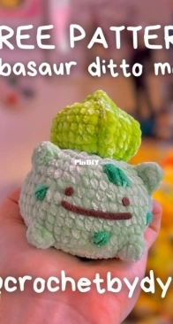 Crochet by Dyll - crochetbydyll - Bulbasaur Ditto Mochi - Free