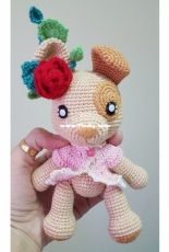 Amigurumi Dog with Pink Outfit