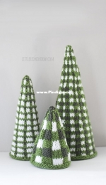 Plaid Christmas Trees by Cassandra May