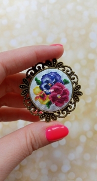 Pansies Brooch