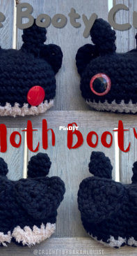 Crochet by Sarah Louise - Sarah Townsend - The Booty Crew - Moth Booty - Free
