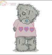 Anchor Tatty Teddy - Pink Heart Jumper XSD