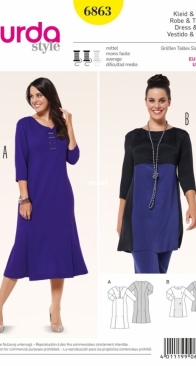 Burda 6863 - Dress and Tunic - Multilingual