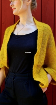 Hittepåftan Shrug by Ellen Furderer - Hurly Purly Knits - English, Swedish - Free