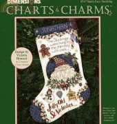 Dimensions Charts & Charms 8515 Santas Face Stocking