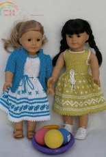 Knitting for Dolls American Girl 18” Doll Our Sunday Best  by Ase Bence
