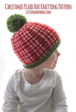 Cassandra May - Christmas Plaid Baby Hat #2