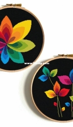 NikkiPattern 395/396 - Rainbow Flowers