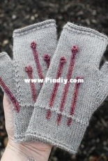 Sprung Fingerless Mittens by Alexis Adrienne - cold comfort knits