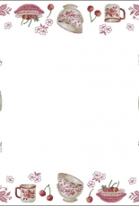 DMC RK325 - Strawberry and Crockery Tablecloth