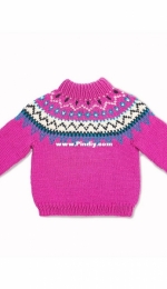 Family Knit Child Yoke Sweater by Yarnspirations Design Studio - Free