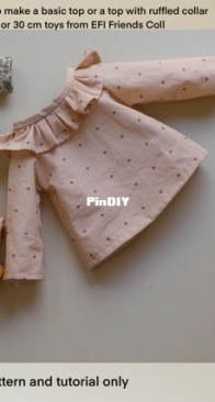 EFI Little Things _ 30 cm and 55 cm EFI friends basic top sewing pattern _ English