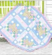 Annies  Patterns Central-Sleepy Bear Baby Quilt