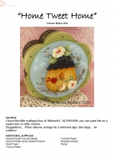 Painting-Home Tweet Home-Renee Mullins-Free Pattern